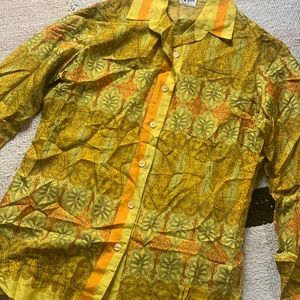 Vera Silk Vintage Button Down Shirt